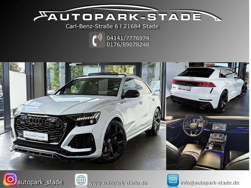 Gletscherweiß metallic Gebraucht 2021 Audi RS Q8 Sport SUV | 86.999 € (Fairer Preis) - Bild 1/4