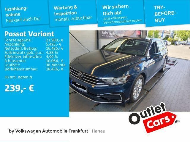 Aquamarinblau metallic Gebraucht 2020 VW Passat GTE Kombi | 21.980 € (Guter Preis) - Bild 1/3