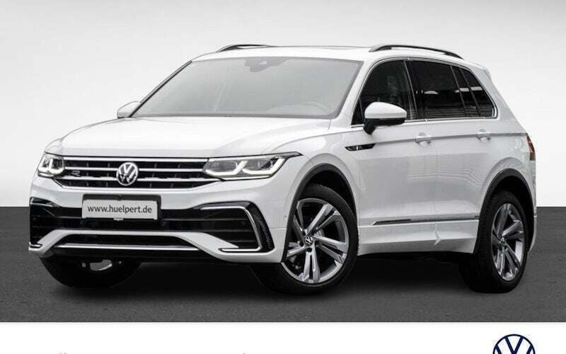 Pure white Gebraucht 2021 VW Tiguan R-line SUV | 36.125 € (Fairer Preis) - Bild 1/4