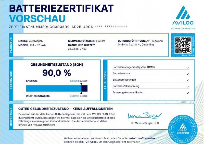 Gebraucht VW ID.4 Pure 108 kW (148 PS) 2021 Grau SUV