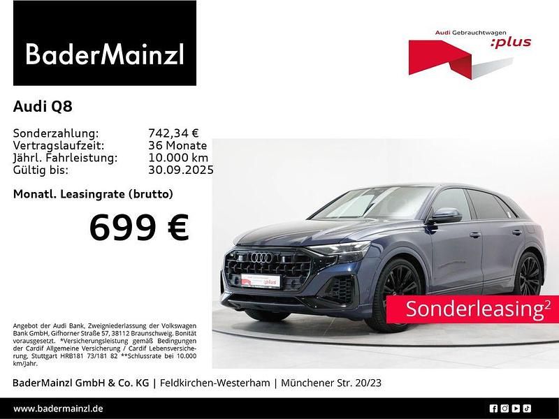 Waitomoblau metallic Gebraucht 2024 Audi Q8 Ambiente SUV | 76.990 € - Bild 1/3