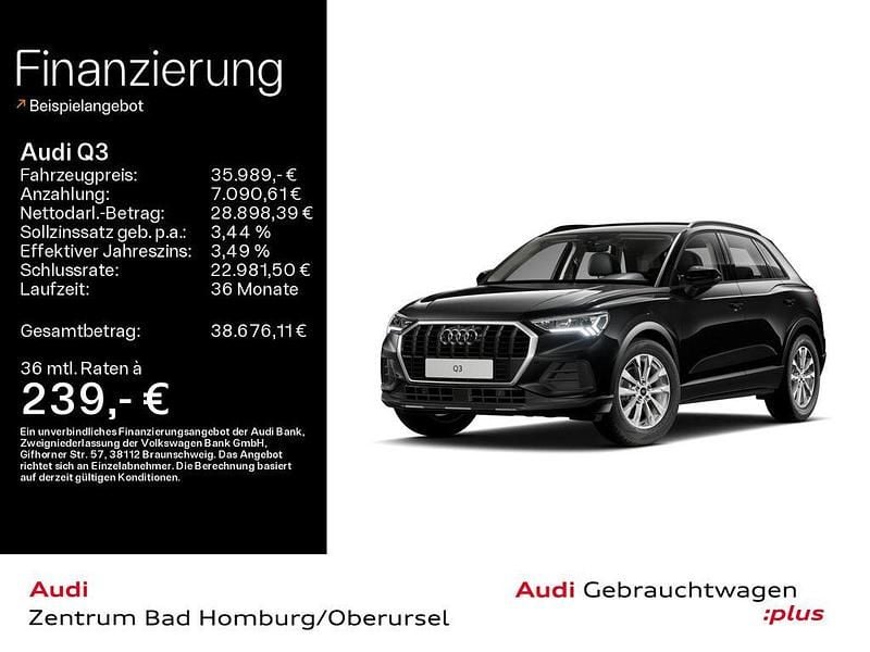 Gebraucht Audi Q3 150 PS (110 kW) 2025 Mythosschwarz metallic SUV