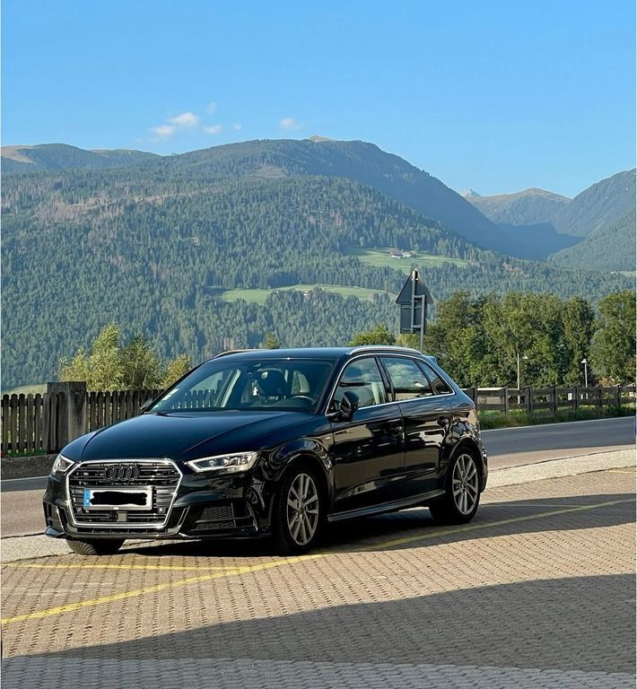Schwarz Gebraucht 2016 Audi A3 Sportback S-Line Kleinwagen | 17.400 € (Guter Preis) - Bild 1/4