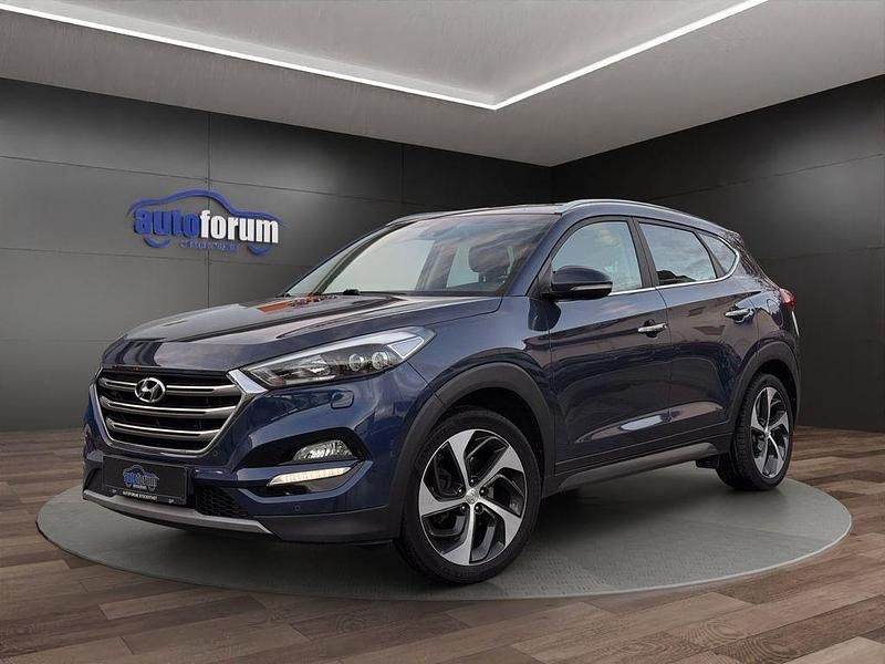 Blau Gebraucht 2017 Hyundai Tucson Premium SUV | 16.890 € (Fairer Preis) - Bild 1/4