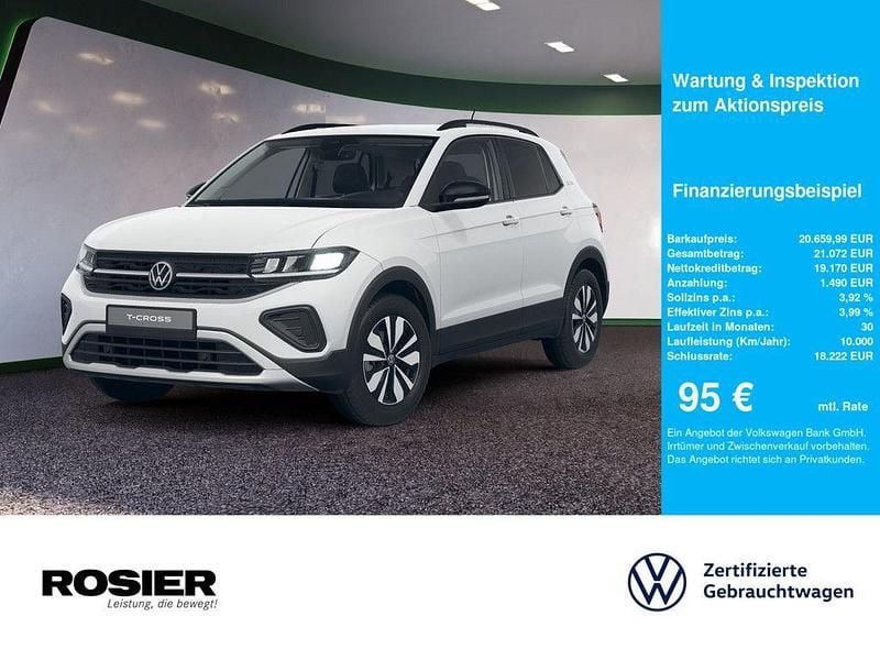 Gebraucht VW T-Cross Goal 95 PS (69 kW) 2025 Weiss / pure white SUV
