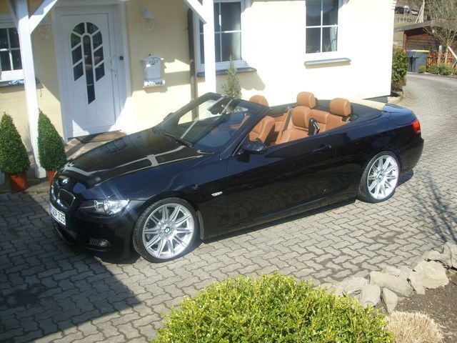 Schwarz metallic Gebraucht 2008 BMW 335 Cabriolet M Sport Cabrio | 25.890 € - Bild 1/4