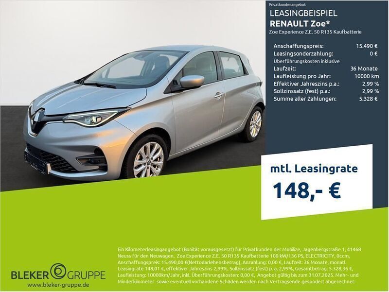 Highlandgrau metall Gebraucht 2021 Renault Zoe Experience Kleinwagen | 15.490 € (Fairer Preis) - Bild 1/3
