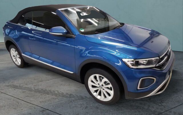 Blau Gebraucht 2024 VW T-Roc Cabriolet Style Cabrio | 27.180 € (Superpreis) - Bild 1/2