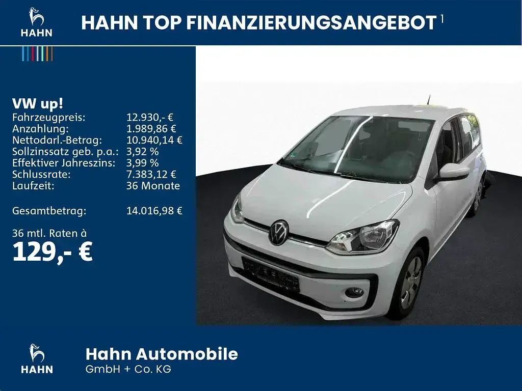 Gebraucht VW up! Move 65 PS (47 kW) 2023 Weiß Kleinwagen