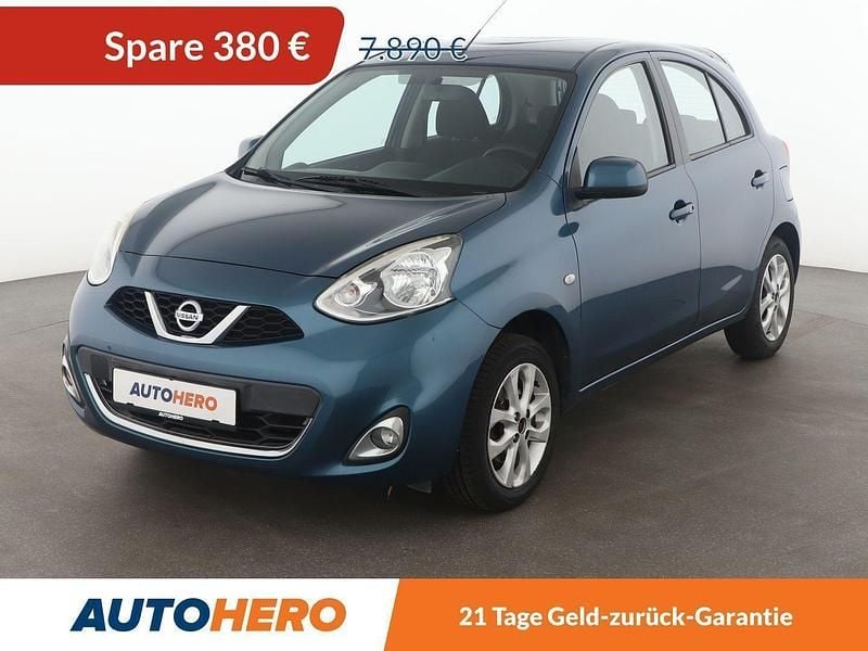 Blau Gebraucht 2016 Nissan Micra Acenta Kleinwagen | 7.330 € (Fairer Preis) - Bild 1/3