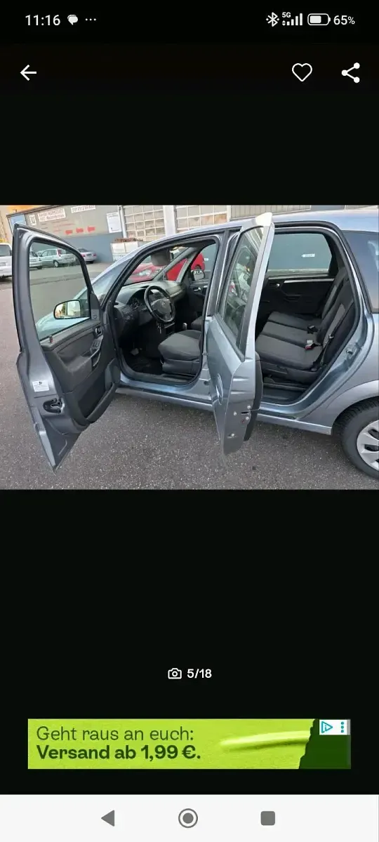 Gebraucht Opel Meriva 110 PS (80 kW) 2006 Blau Van / Kleinbus