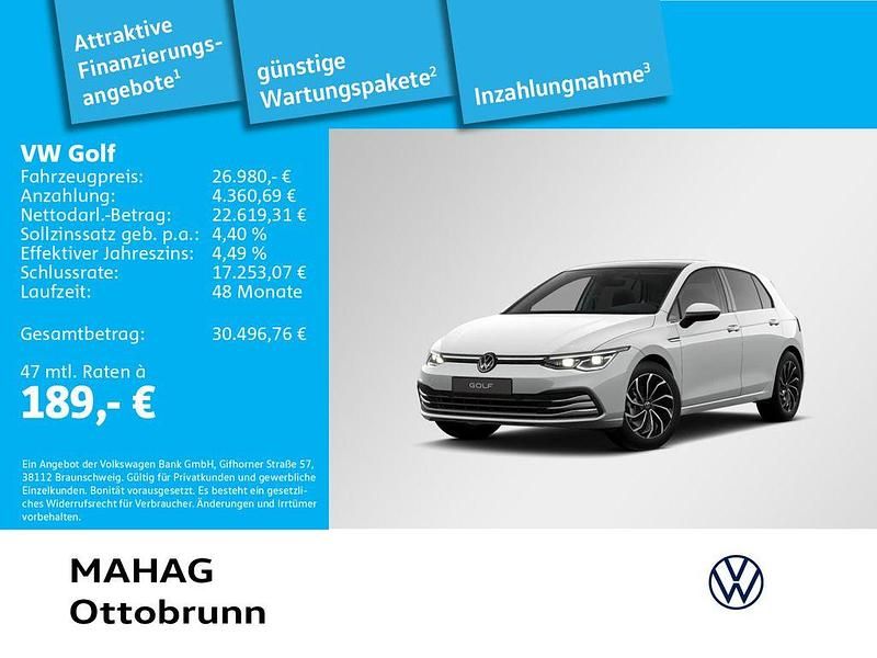 Gebraucht VW Golf VIII Style 150 PS (110 kW) 2023 Weiß Limousine