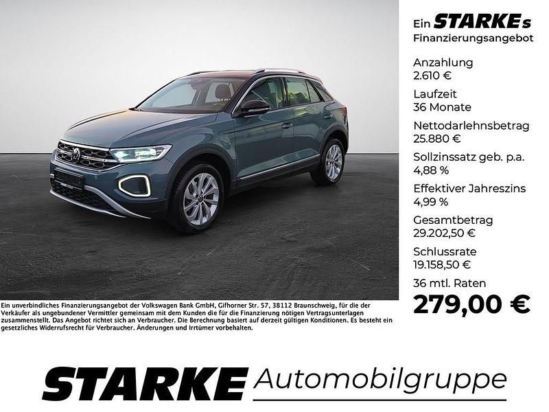 (petroleum blue metallic) Gebraucht 2025 VW T-Roc Style SUV | 28.490 € (Superpreis) - Bild 1/4