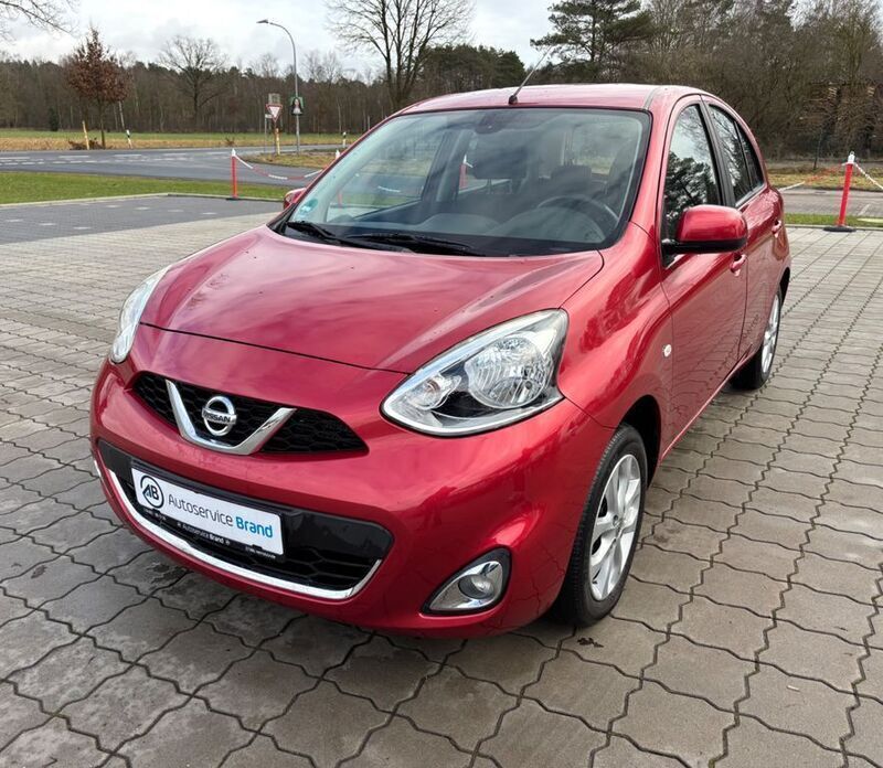 Rot Gebraucht 2016 Nissan Micra Acenta Kleinwagen | 7.590 € (Fairer Preis) - Bild 1/4