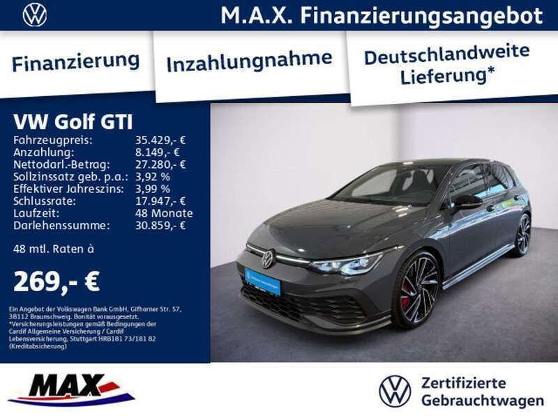 Delfingrau metallic (metallic) Gebraucht 2023 VW Golf VIII GTI Clubsport Limousine | 35.429 € (Fairer Preis) - Bild 1/3