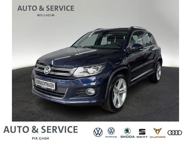 Night blue metallic Gebraucht 2016 VW Tiguan R-line SUV | 15.990 € (Superpreis) - Bild 1/4
