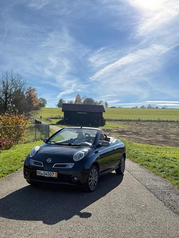 Schwarz Gebraucht 2008 Nissan Micra C+C Premium Edition Cabrio | 1.400 € (Guter Preis) - Bild 1/4
