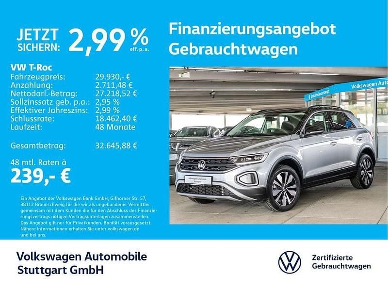 Silber Gebraucht 2025 VW T-Roc Life SUV | 29.930 € (Superpreis) - Bild 1/4