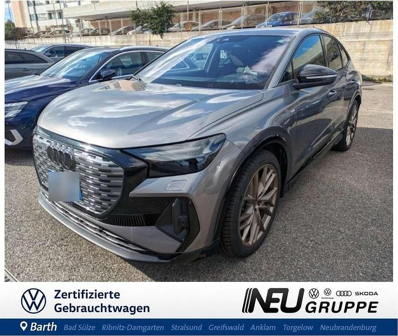 Taifungrau metallic Gebraucht 2021 Audi Q4 Sportback e-tron SUV | 36.979 € (Fairer Preis) - Bild 1/4