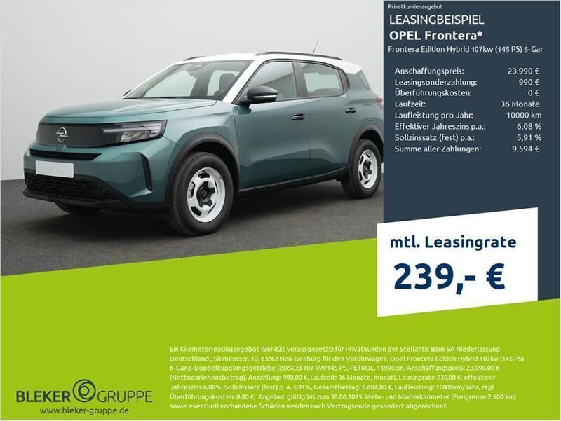 Khaki grün (metallic) Neu 2025 Opel Frontera Edition SUV | 23.990 € (Superpreis) - Bild 1/3