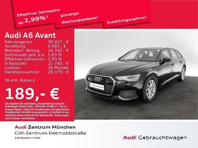 Brillantschwarz Gebraucht 2022 Audi A6 Ambiente Kombi | 32.735 € (Superpreis) - Bild 1/2