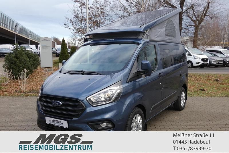 Chroma blau Gebraucht 2024 Ford Transit Custom Nugget Van | 54.450 € (Superpreis) - Bild 1/4