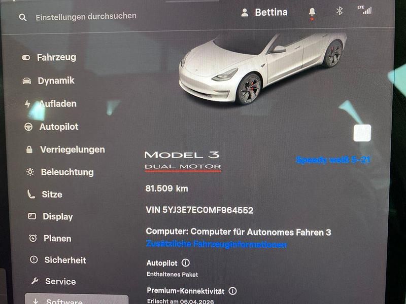 Gebraucht Tesla Model 3 Performance 377 kW (513 PS) 2021 Weiß Limousine
