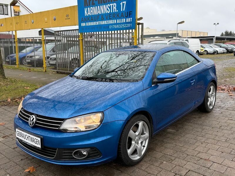 Blau Gebraucht 2014 VW Eos Exclusive Cabrio | 11.549 € (Guter Preis) - Bild 1/4