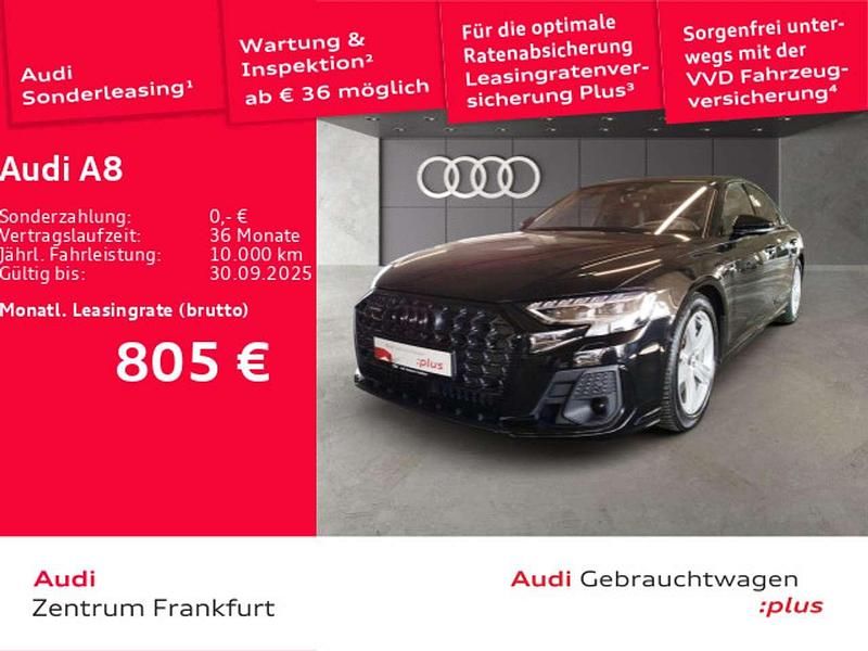 Mythosschwarz metallic Gebraucht 2023 Audi A8 Ambiente Limousine | 75.940 € (Teuer) - Bild 1/2