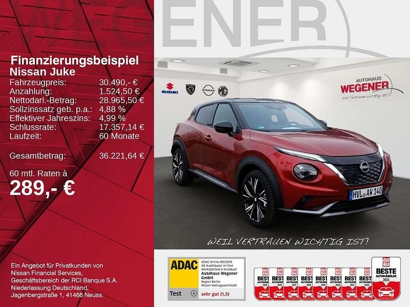Gebraucht Nissan Juke 143 PS (105 kW) 2025 Fuji sunset red/ black SUV