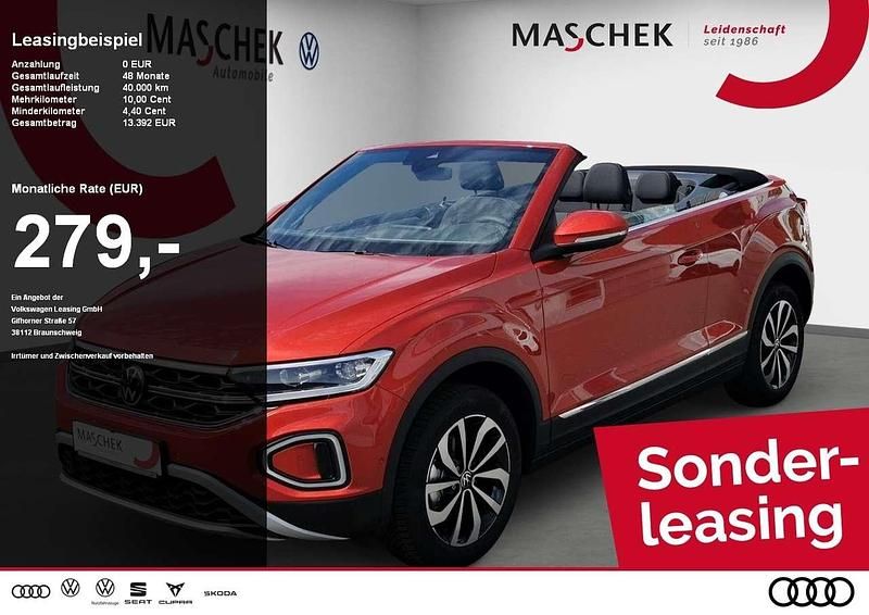 Kings red metallic / schwarz Neu 2025 VW T-Roc Cabriolet Style Cabrio | 36.990 € (Etwas zu teuer) - Bild 1/4
