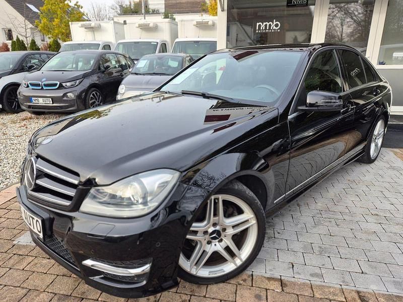 Schwarz Gebraucht 2012 Mercedes C250 AMG line Limousine | 16.990 € (Teuer) - Bild 1/4