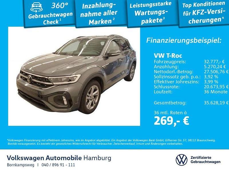 X3 indiumgrau metallic Gebraucht 2024 VW T-Roc R-line SUV | 32.777 € (Fairer Preis) - Bild 1/3