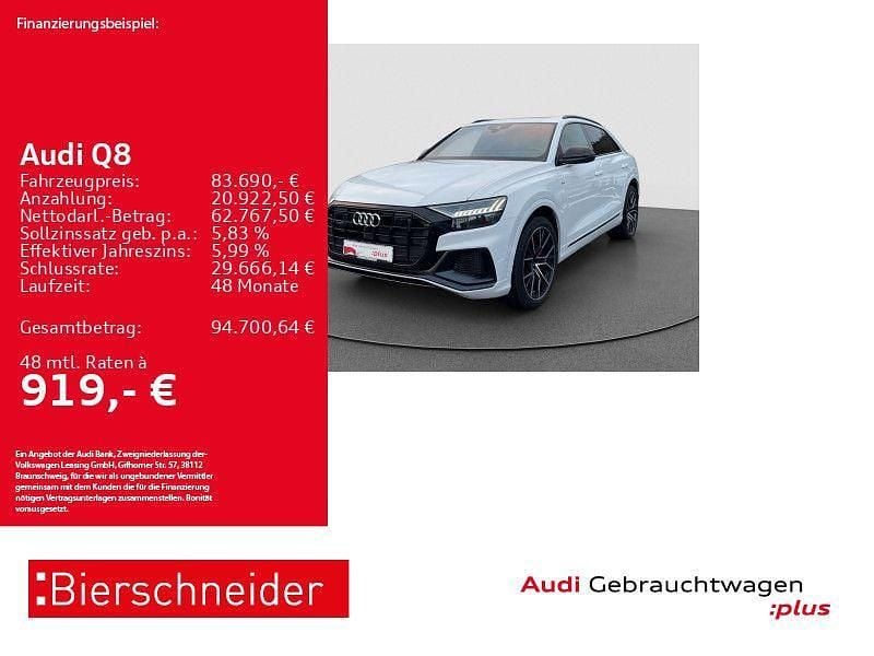 Weiß Gebraucht 2023 Audi Q8 S-Line SUV | 83.690 € (Superpreis) - Bild 1/3