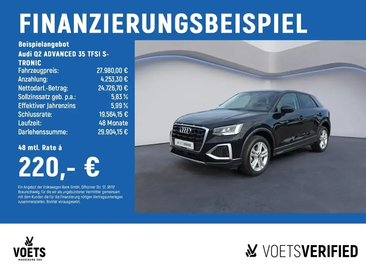 Gebraucht Audi Q2 Advanced Plus 150 PS (110 kW) 2024 Mythosschwarz metallic SUV