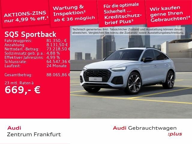 Gletscherweiß metallic Gebraucht 2025 Audi SQ5 Sportback Ambiente SUV | 81.349 € (Teuer) - Bild 1/3