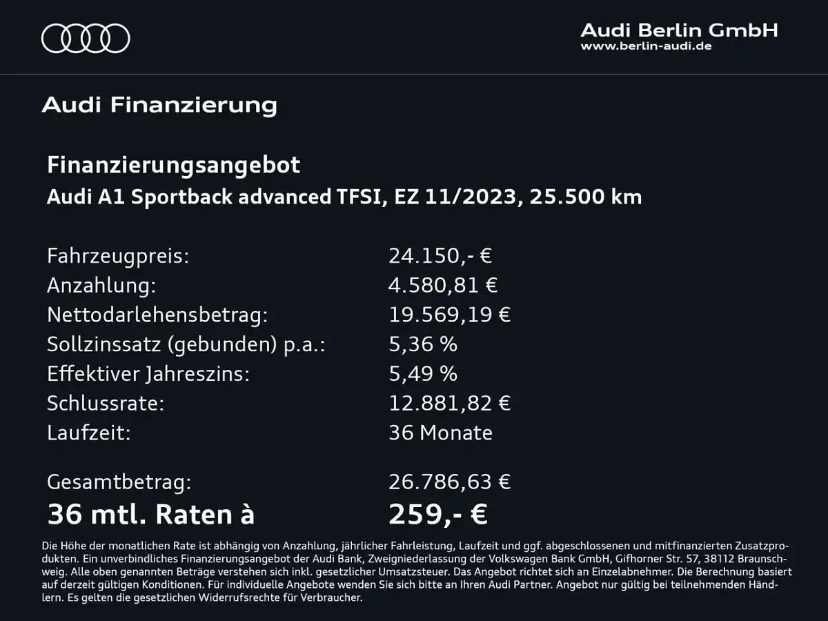 Gebraucht Audi A1 Advanced Plus 110 PS (80 kW) 2023 Tausilber metallic SUV