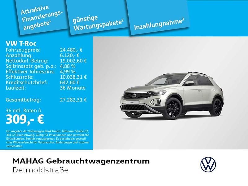 Grau Gebraucht 2022 VW T-Roc SUV | 24.480 € (Guter Preis) - Bild 1/2