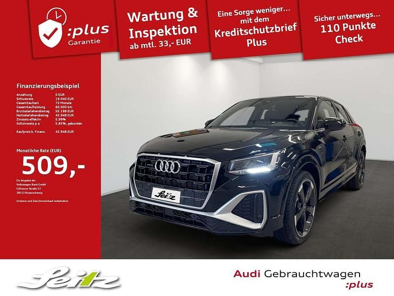 Mythosschwarz metallic Neu 2025 Audi Q2 S-Line SUV | 43.948 € (Teuer) - Bild 1/3