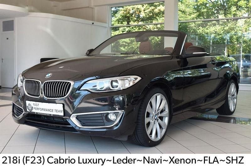 Schwarz Gebraucht 2016 BMW 218 Luxury Line Cabrio | 13.990 € (Guter Preis) - Bild 1/4