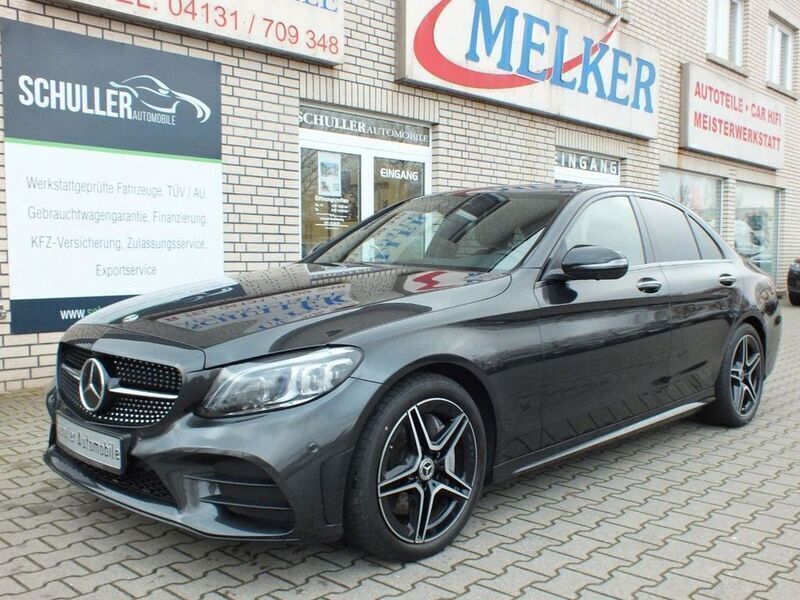 Grafitgrau Gebraucht 2021 Mercedes C300 AMG line Limousine | 33.490 € (Superpreis) - Bild 1/4