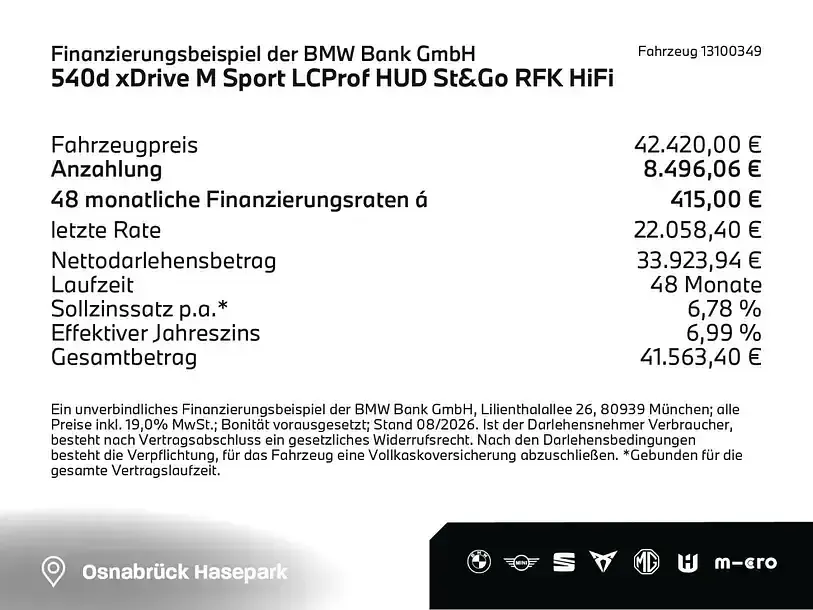 Gebraucht BMW 540 M Sport 340 PS (250 kW) 2023 Schwarz Limousine