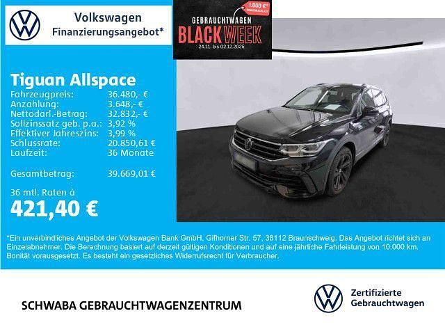 Deep black perleffekt Gebraucht 2022 VW Tiguan Allspace R-line SUV | 36.480 € (Fairer Preis) - Bild 1/4