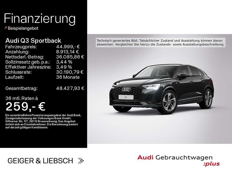 Mythosschwarz metallic Gebraucht 2025 Audi Q3 S-Line SUV | 44.999 € (Etwas zu teuer) - Bild 1/4