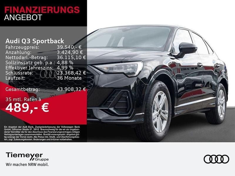Schwarz Gebraucht 2025 Audi Q3 Sportback Design SUV | 39.540 € (Guter Preis) - Bild 1/4
