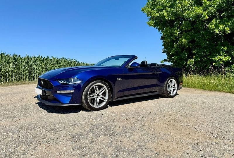 Blau Gebraucht 2018 Ford Mustang GT Convertible Cabrio | 40.990 € (Fairer Preis) - Bild 1/4