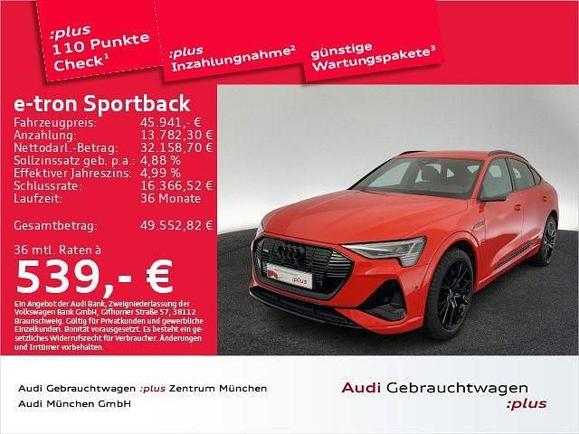 Catalunyarot metallic Gebraucht 2021 Audi e-tron Sportback Ambiente SUV | 45.941 € (Etwas zu teuer) - Bild 1/2