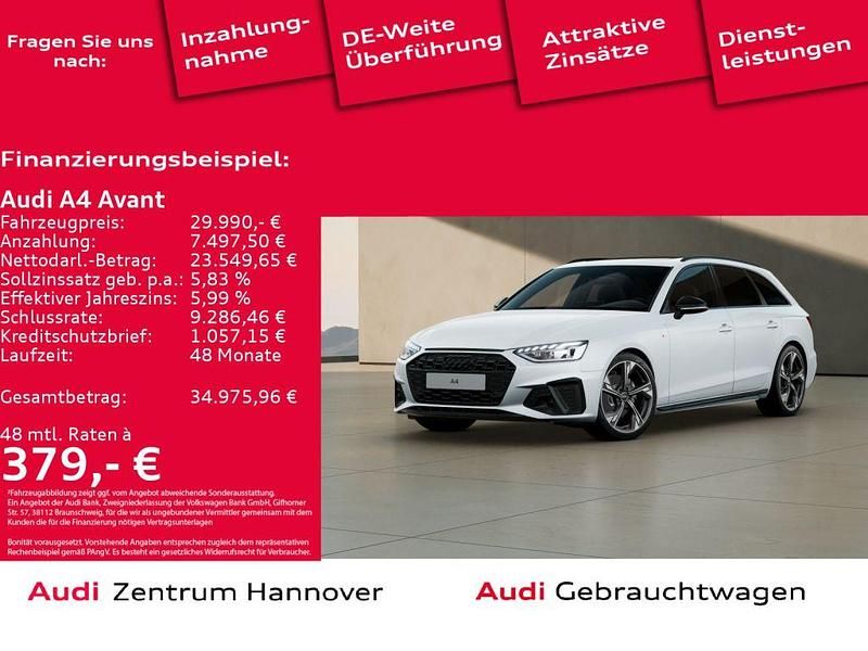 Gletscherweiß metallic Gebraucht 2022 Audi A4 S-Line Kombi | 29.990 € (Guter Preis) - Bild 1/4