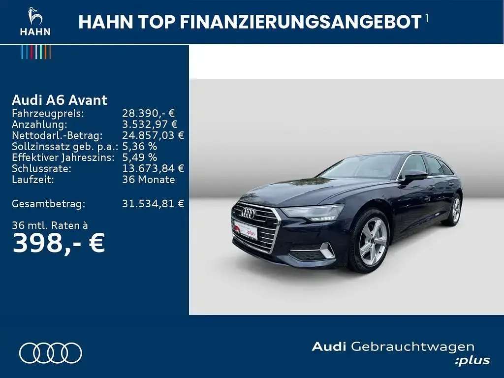 Gebraucht Audi A6 Sport 204 PS (150 kW) 2023 Firmamentblau metallic Kombi