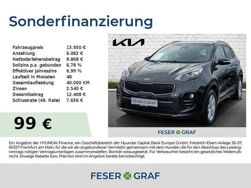 Schwarz Gebraucht 2018 Kia Sportage DREAM-TEAM Edition SUV | 15.950 € (Fairer Preis) - Bild 1/4